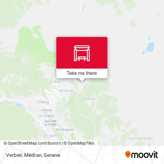 Verbier, Médran map