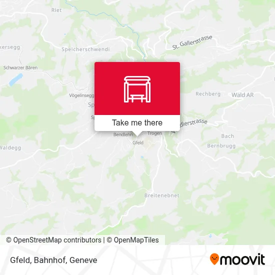 Gfeld, Bahnhof map