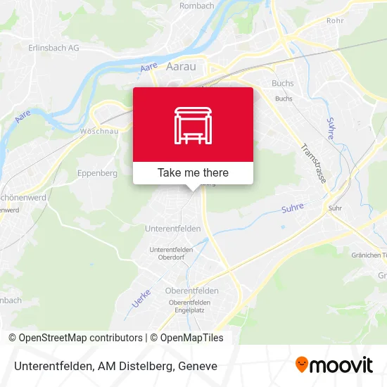 Unterentfelden, AM Distelberg map