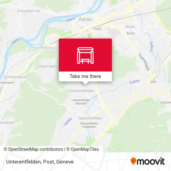 Unterentfelden, Post map
