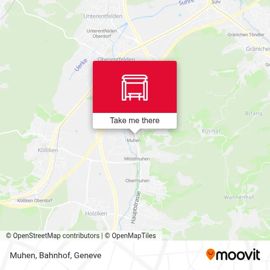 Muhen, Bahnhof map