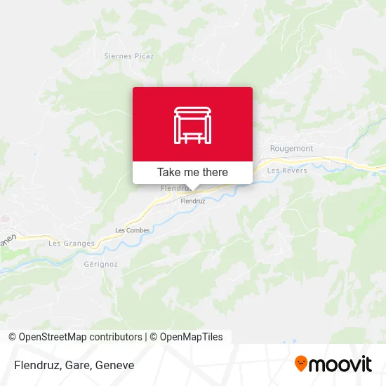Flendruz, Gare map