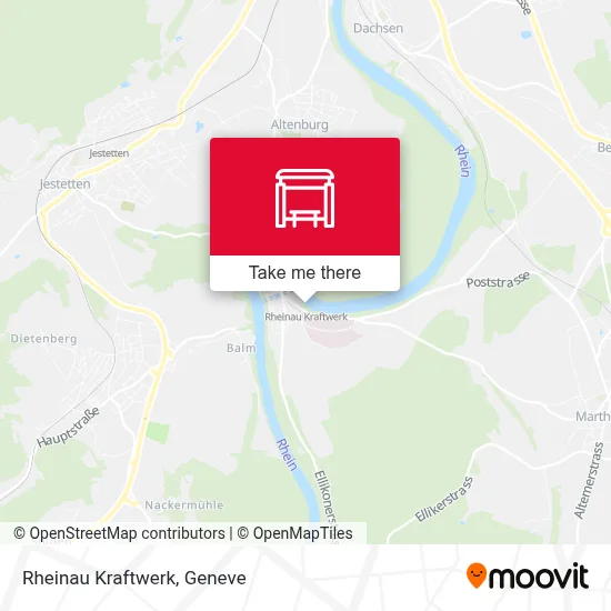 Rheinau Kraftwerk map