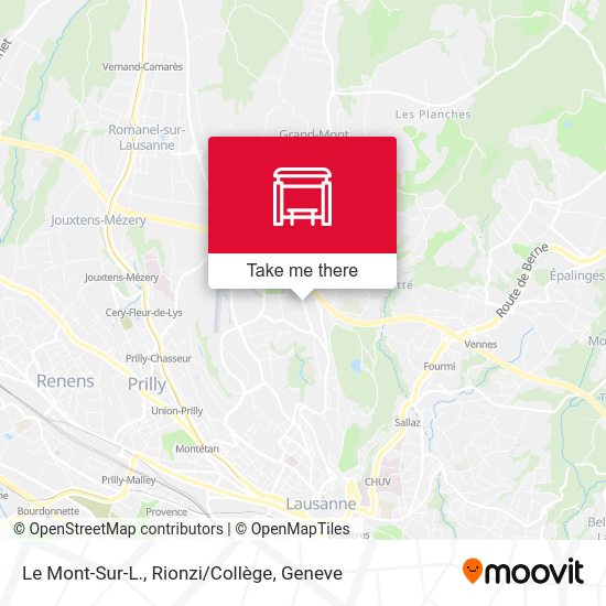 Le Mont-Sur-L., Rionzi/Collège map