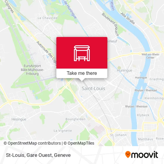 St-Louis, Gare Ouest map