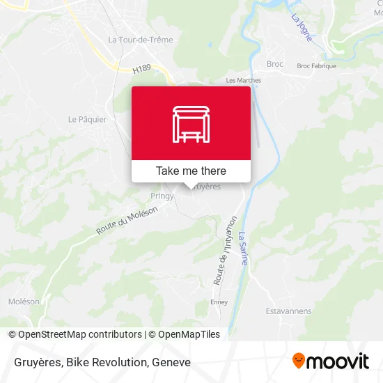 Gruyères, Bike Revolution map