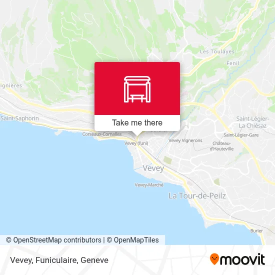 Vevey, Funiculaire map