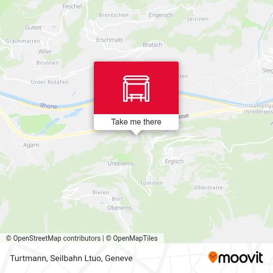 Turtmann, Seilbahn Ltuo map