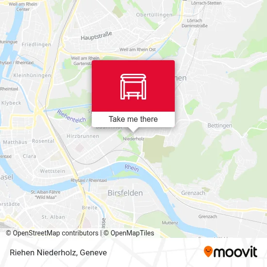 Riehen Niederholz map