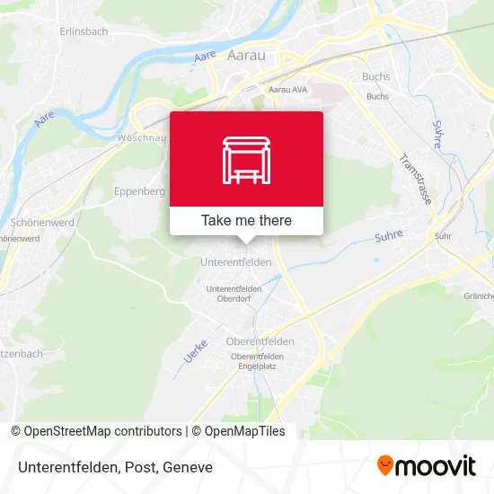 Unterentfelden, Post map