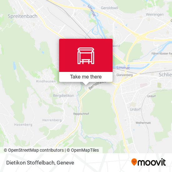 Dietikon Stoffelbach map