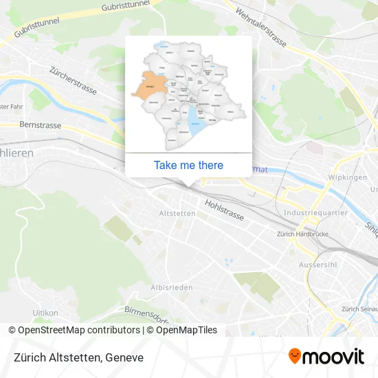 Zürich Altstetten map
