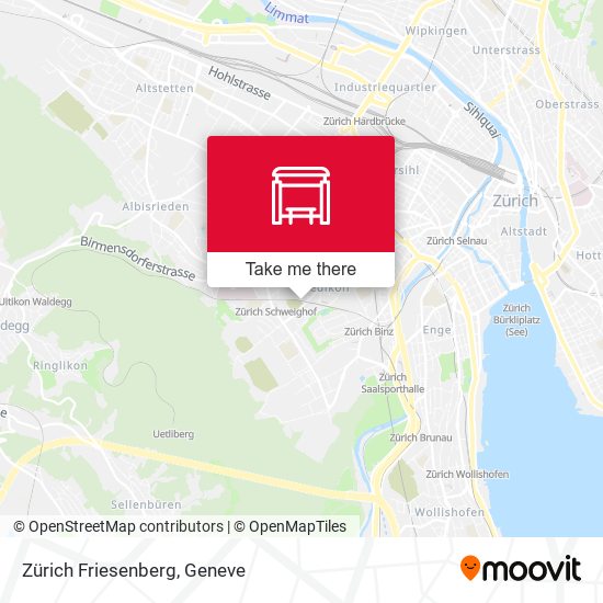 Zürich Friesenberg map