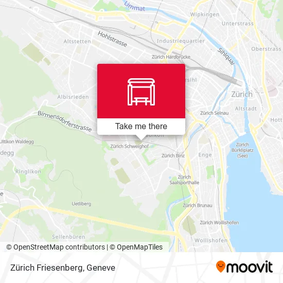 Zürich Friesenberg map