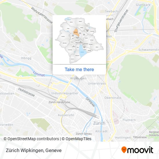 Zürich Wipkingen map