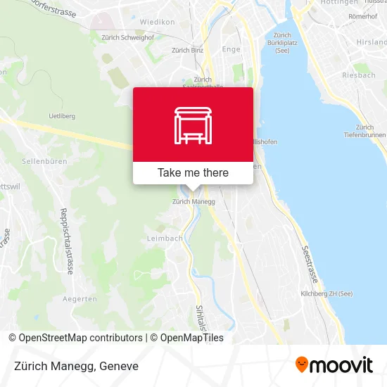 Zürich Manegg map