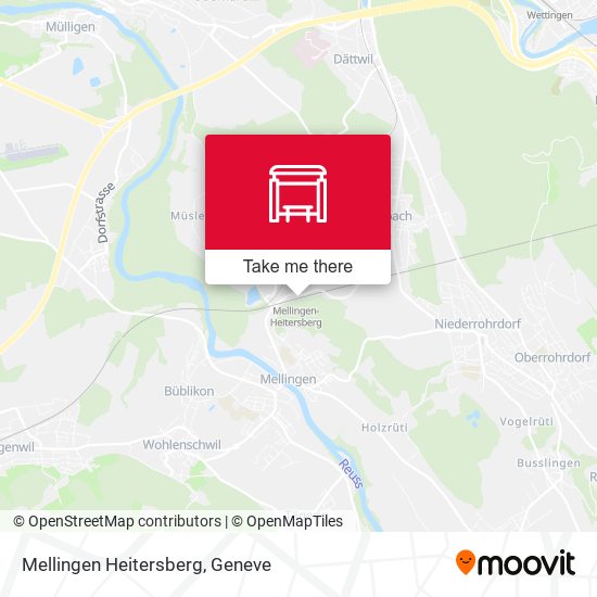 Mellingen Heitersberg map