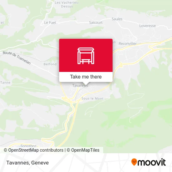 Tavannes map
