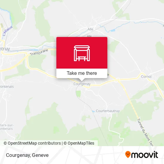 Courgenay map