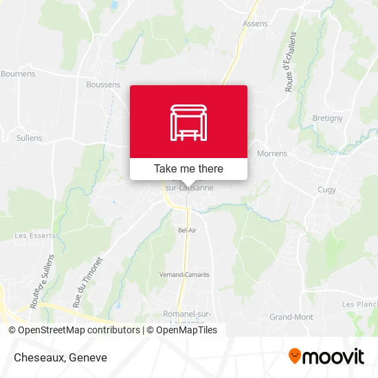 Cheseaux map