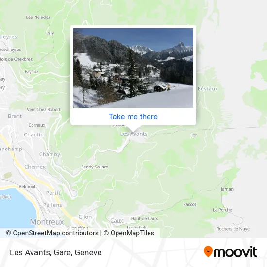 Les Avants, Gare map