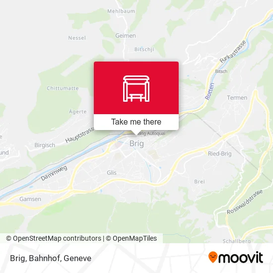 Brig, Bahnhof map