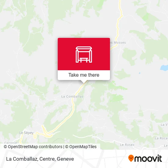 La Comballaz, Centre map