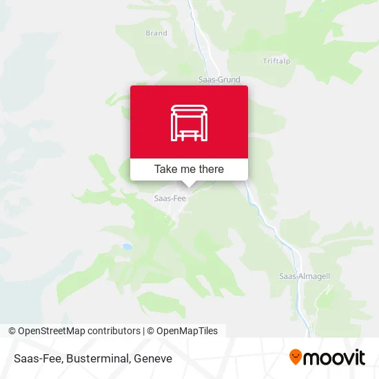 Saas-Fee, Busterminal map