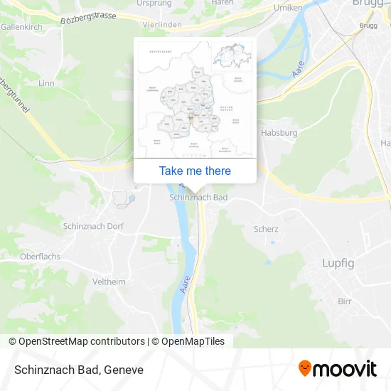 Schinznach Bad map