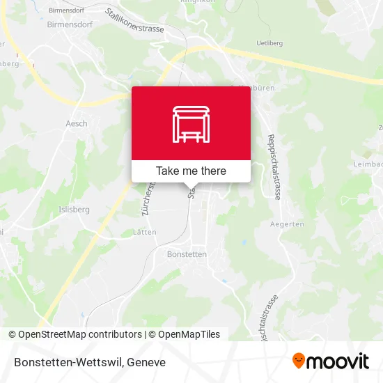 Bonstetten-Wettswil map