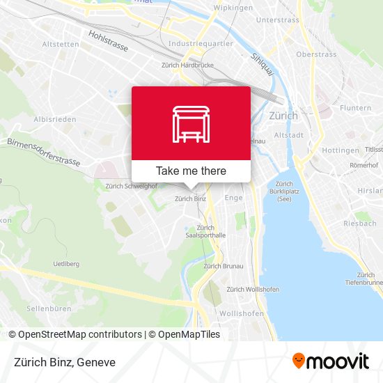 Zürich Binz map