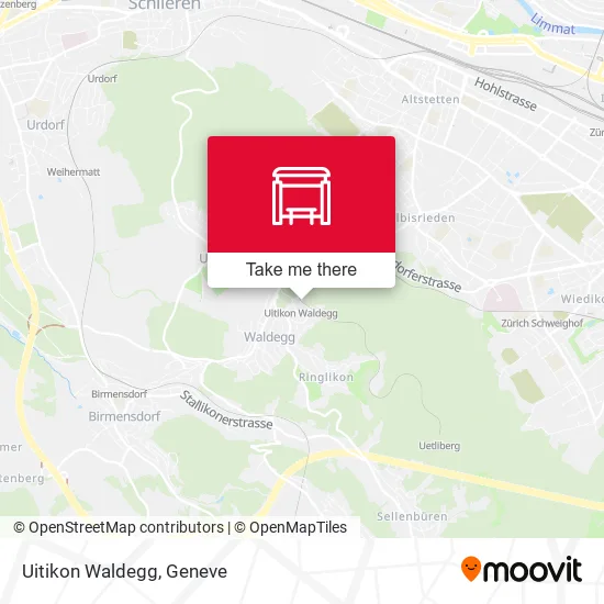 Uitikon Waldegg map
