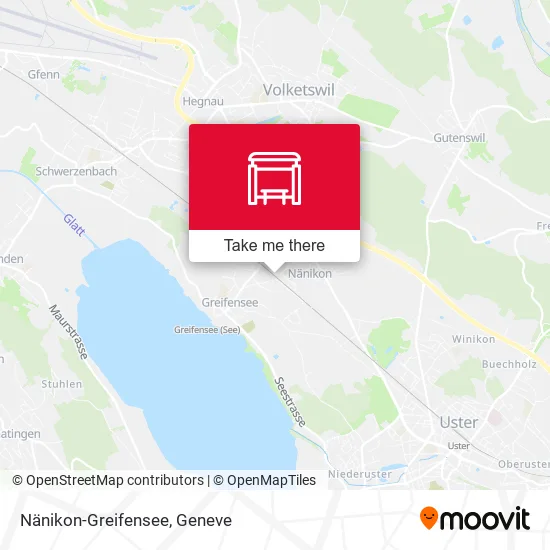 Nänikon-Greifensee map