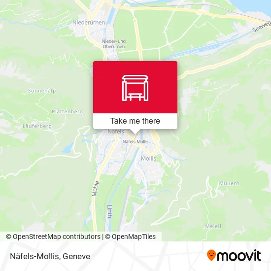Näfels-Mollis map