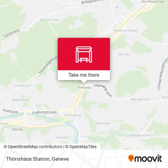 Thörishaus Station map