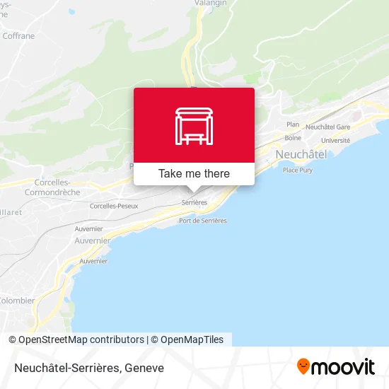 Neuchâtel-Serrières map
