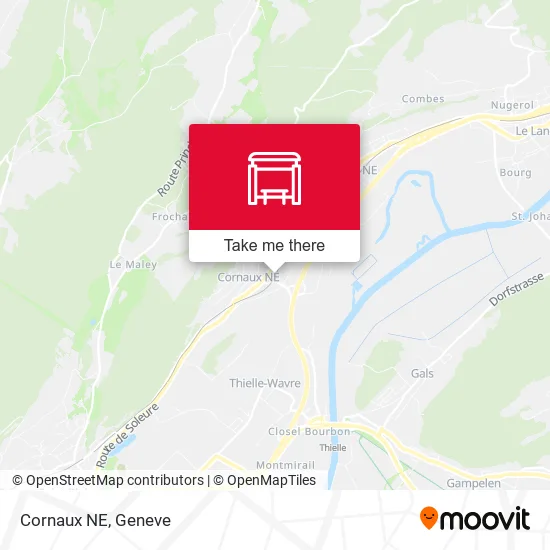 Cornaux NE map
