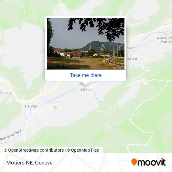 Môtiers NE map