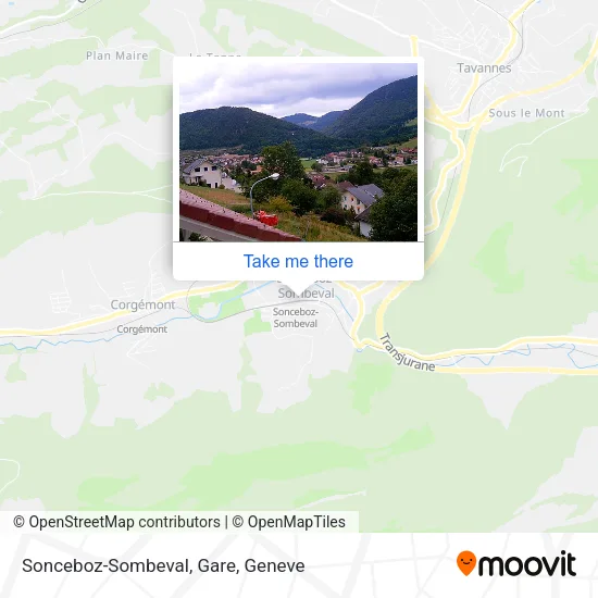 Sonceboz-Sombeval, Gare map