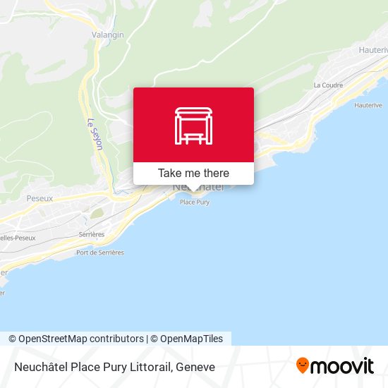 Neuchâtel Place Pury Littorail map