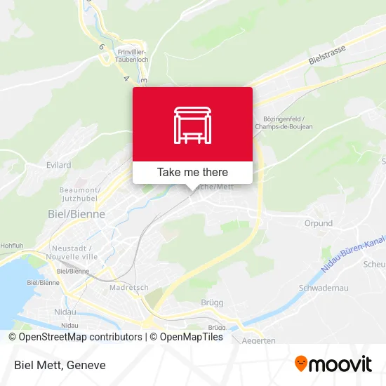 Biel Mett map