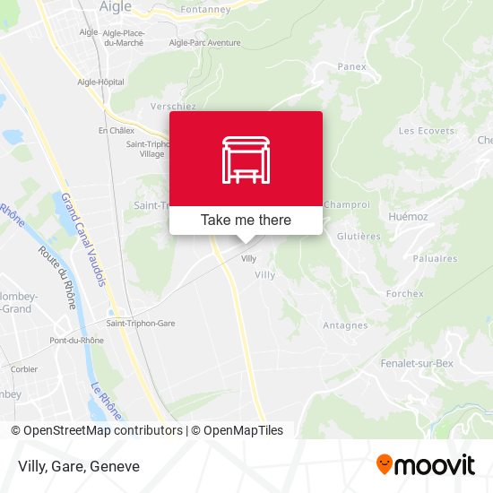 Villy, Gare map