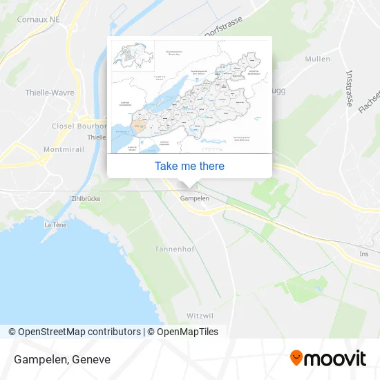 Gampelen map