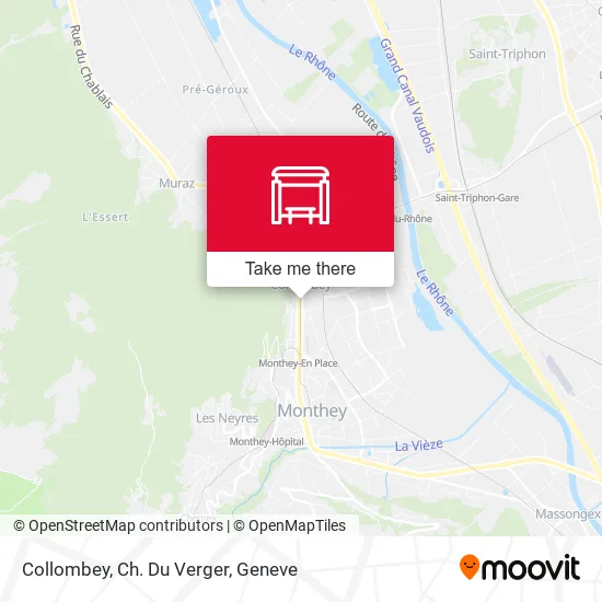 Collombey, Ch. Du Verger map