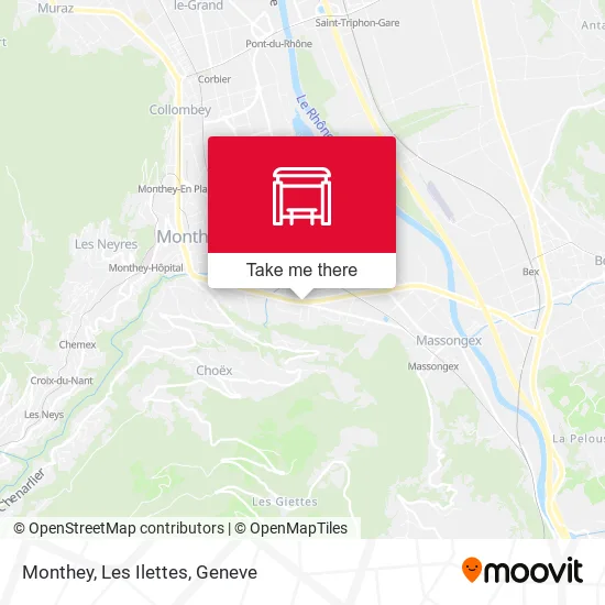 Monthey, Les Ilettes map