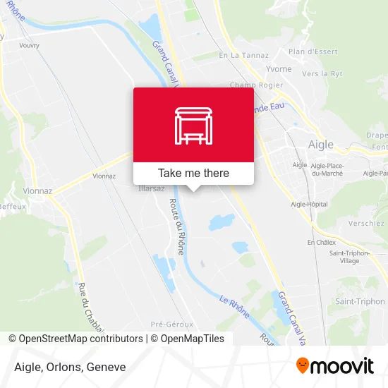 Aigle, Orlons map