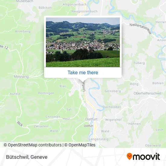 Bütschwil map