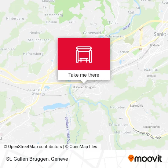 St. Gallen Bruggen map