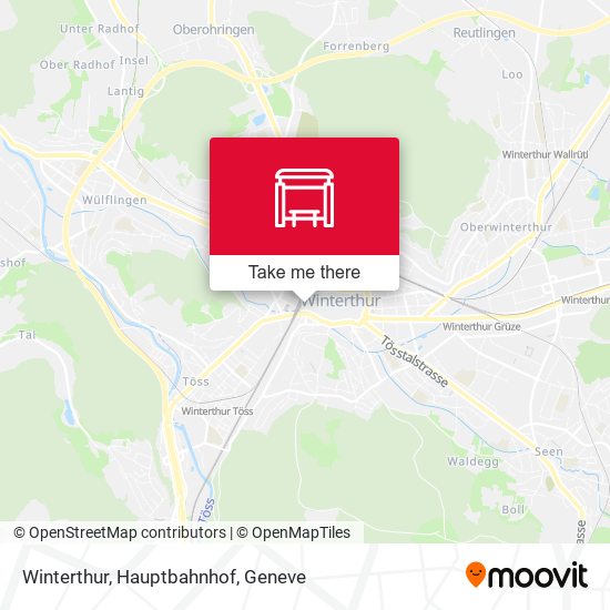 Winterthur, Hauptbahnhof map