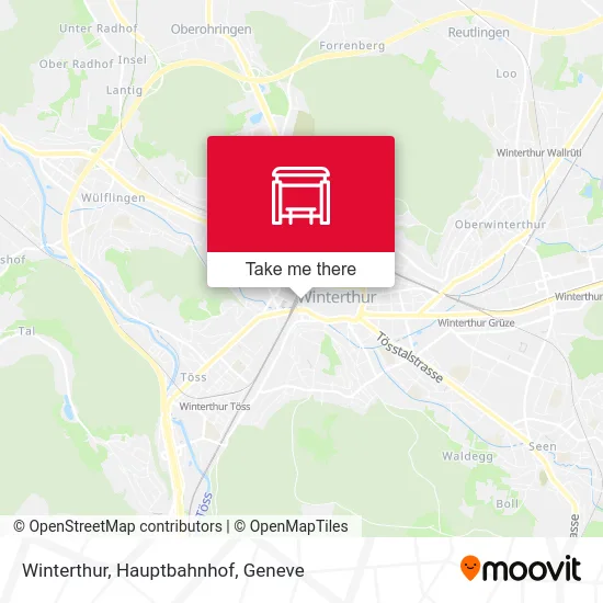 Winterthur, Hauptbahnhof map